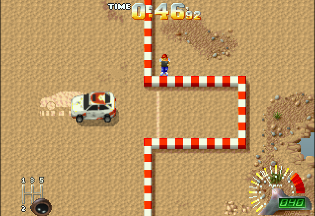 Power Drive Rally (Jaguar) screenshot: Skill Test #4 - The last of these dreaded levels...