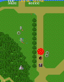 Xevious (Arcade) screenshot: Explosion