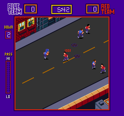 Street Football (Arcade) screenshot: Running with the ball.