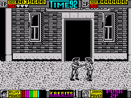Double Dragon II: The Revenge (ZX Spectrum) screenshot: Shovel hit