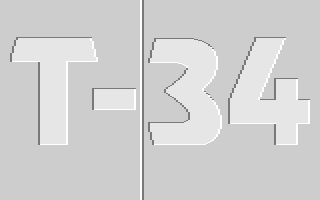 T-34: The Battle (Atari 8-bit) screenshot: Title screen