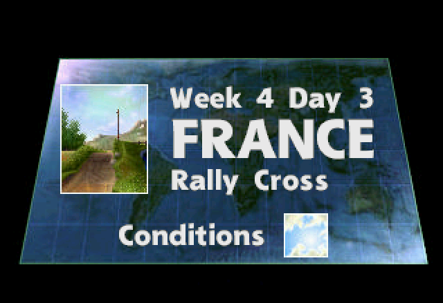 Power Drive Rally (Jaguar) screenshot: France introduction screen