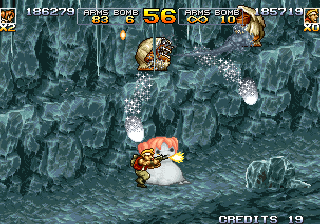 Metal Slug 4 (Arcade) screenshot: In snowman