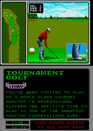 Arnold Palmer Tournament Golf (Arcade) screenshot: Adjusting your feet.