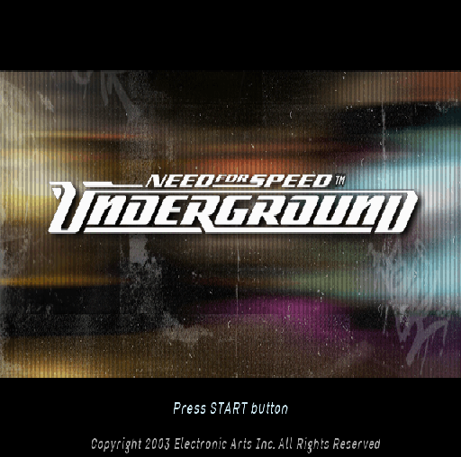 Need for Speed: Underground (PlayStation 2) screenshot: Demo version. The game's start screen