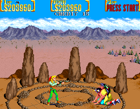 Sunset Riders (Arcade) screenshot: He has good sister