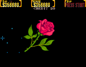 Sunset Riders (Arcade) screenshot: Rose is fallen