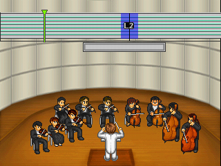 Le Concert ff (PlayStation) screenshot: A very small orchestra...