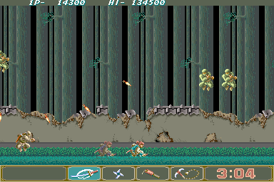 Ninja Spirit (Arcade) screenshot: Duck.