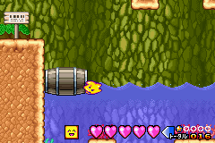 Densetsu no Stafy (Game Boy Advance) screenshot: Push barrels