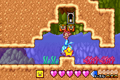 Densetsu no Stafy (Game Boy Advance) screenshot: Locked door and mermaid
