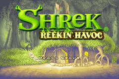 Shrek: Reekin' Havoc (Game Boy Advance) screenshot: Title screen