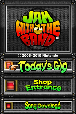 Jam with the Band (Nintendo DS) screenshot: European title screen