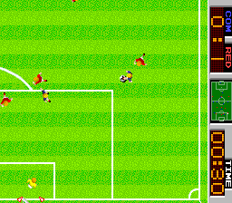 Tehkan World Cup (Arcade) screenshot: Opposition on the attack.