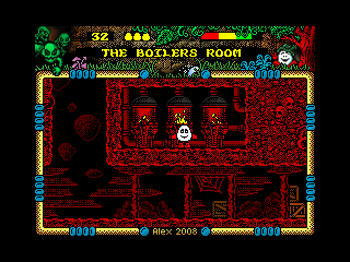 Dizzy and the Other Side (Windows) screenshot: How did Dizzy get into this room? Play the game yourself if you want to find the entrance!