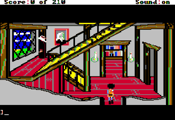 King's Quest III: To Heir is Human (Apple II) screenshot: This is Manannan, and you shouldn't go messing with him