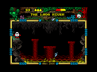 Dizzy and the Other Side (Windows) screenshot: The lava pit