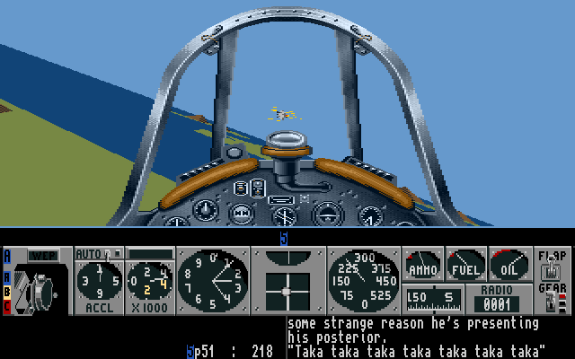 Air Warrior (Amiga) screenshot: Taka taka taka taka