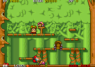 Don Doko Don (Arcade) screenshot: "Goomba" clones