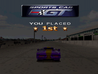 Sports Car GT (PlayStation) screenshot: You Placed 1st