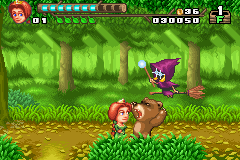 Shrek: Reekin' Havoc (Game Boy Advance) screenshot: Witch and bear