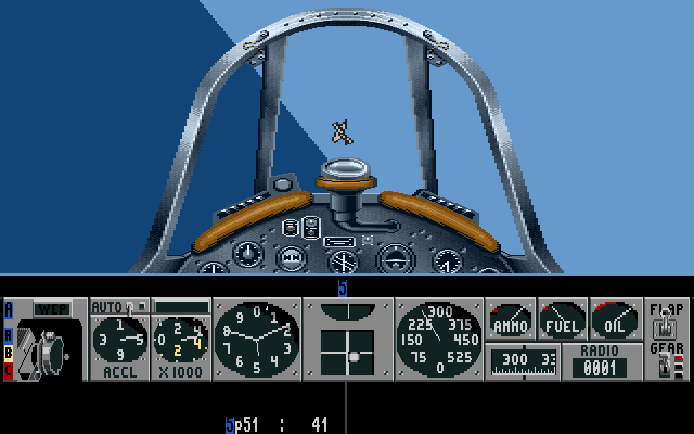 Air Warrior (Amiga) screenshot: (v2.9) A recorded dogfighting school
