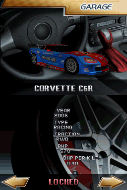 Corvette Evolution GT (Nintendo DS) screenshot: Corvette C6R