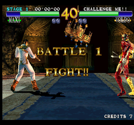 SoulCalibur (Arcade) screenshot: Battle 1.