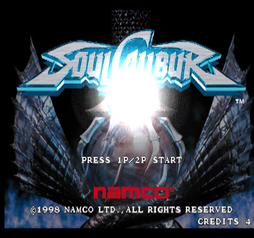 SoulCalibur (Arcade) screenshot: Title Screen.