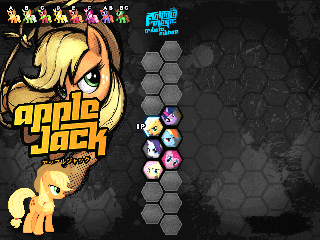 MLP: Fighting Is Magic - Tribute Edition (Windows) screenshot: Character select screen