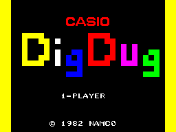 Dig Dug (Casio PV-1000) screenshot: Title screen