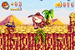 The Land Before Time: Into the Mysterious Beyond (Game Boy Advance) screenshot: "Dancing"