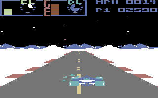 Warp! (Commodore 64) screenshot: Crashing into hazards