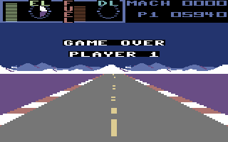 Warp! (Commodore 64) screenshot: Game over