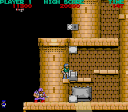 Bionic Commando (Arcade) screenshot: Deadly boxes