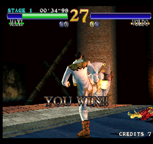 SoulCalibur (Arcade) screenshot: You Win!!
