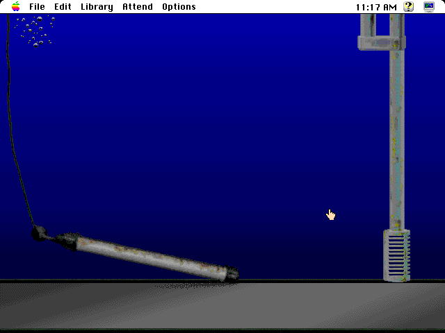 Aquazone (Macintosh) screenshot: Starting with an empty tank