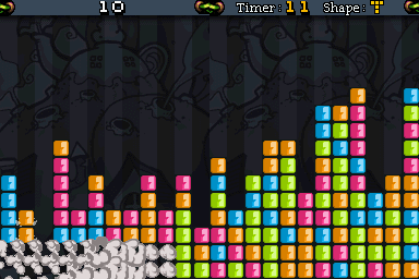 Dropcast (Nintendo DS) screenshot: Clearing two rows