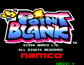 Point Blank (Arcade) screenshot: Title Screen.
