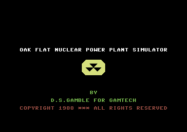 The Oakflat Nuclear Power Plant Simulator (1988) - MobyGames
