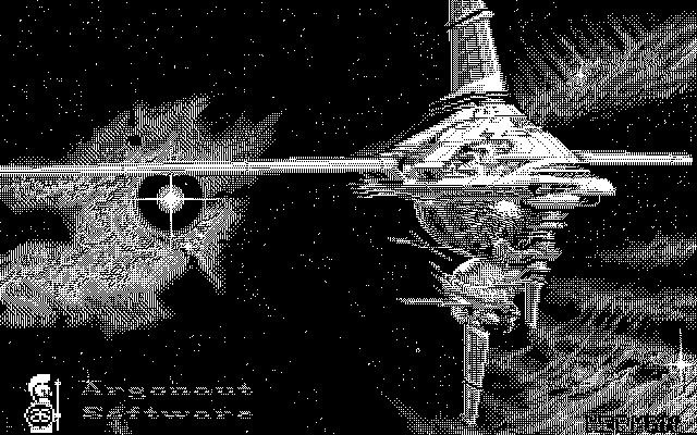 Starglider II (Atari ST) screenshot: Title (Hires Monochrome)