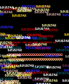 Sinistar (Arcade) screenshot: Title Screen.