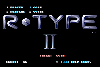 R-Type II (Arcade) screenshot: Title Screen.