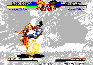 Ninja Master's (Arcade) screenshot: Finishing punch