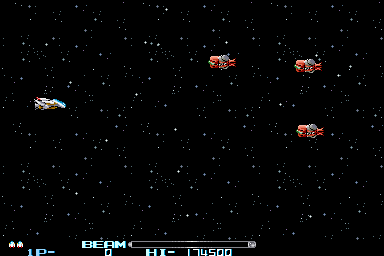 R-Type II (Arcade) screenshot: Blast them.