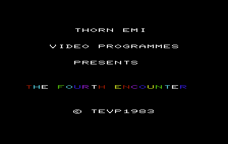 Fourth Encounter (VIC-20) screenshot: Title screen