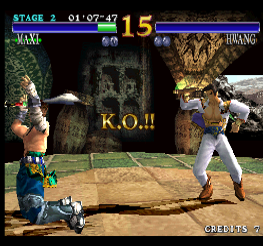 SoulCalibur (Arcade) screenshot: K.O.!!