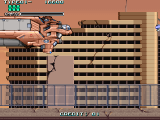 Rohga: Armor Force (Arcade) screenshot: Entering Mission 2.