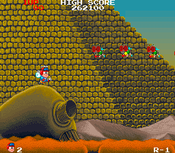 Insector X (Arcade) screenshot: In the desert.