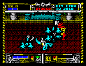 Golden Axe (ZX Spectrum) screenshot: Maximum power magic attack